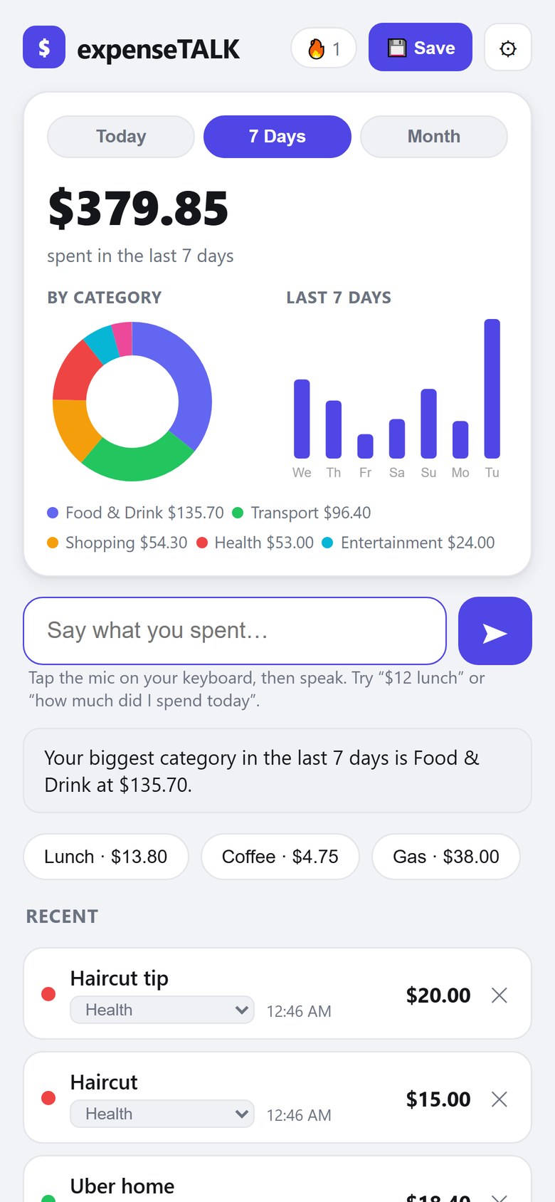 Expense Tracker You Talk To 1