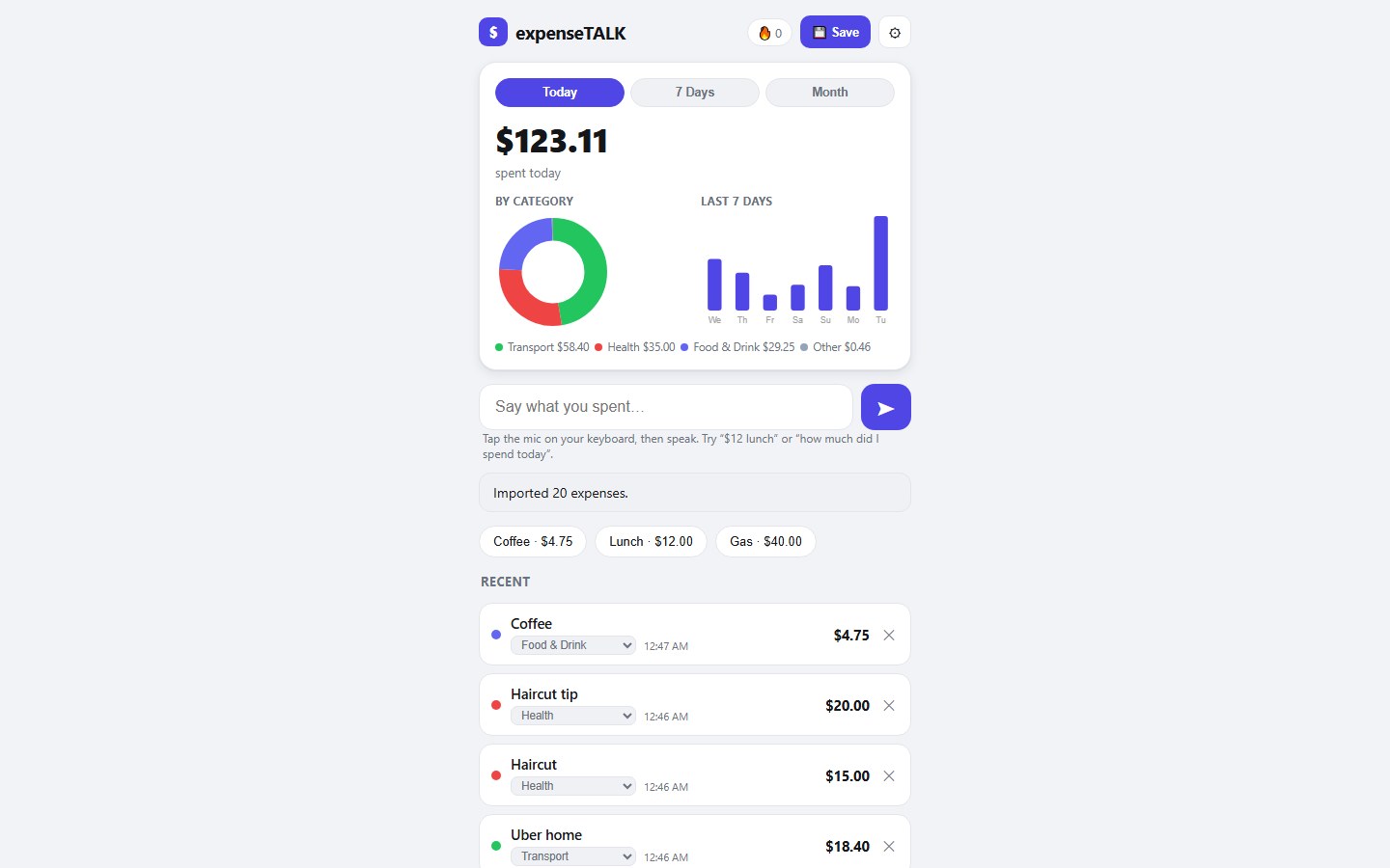 Expense Tracker You Talk To 6