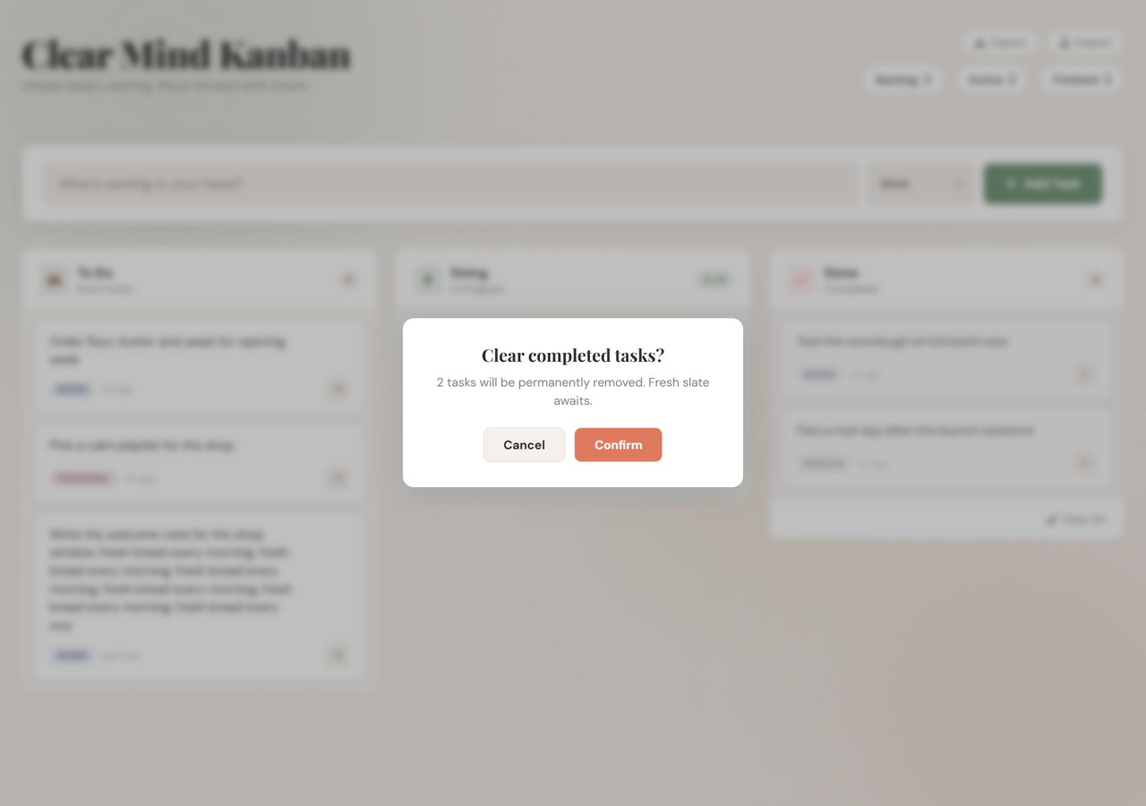 Clear Mind Kanban Board 6