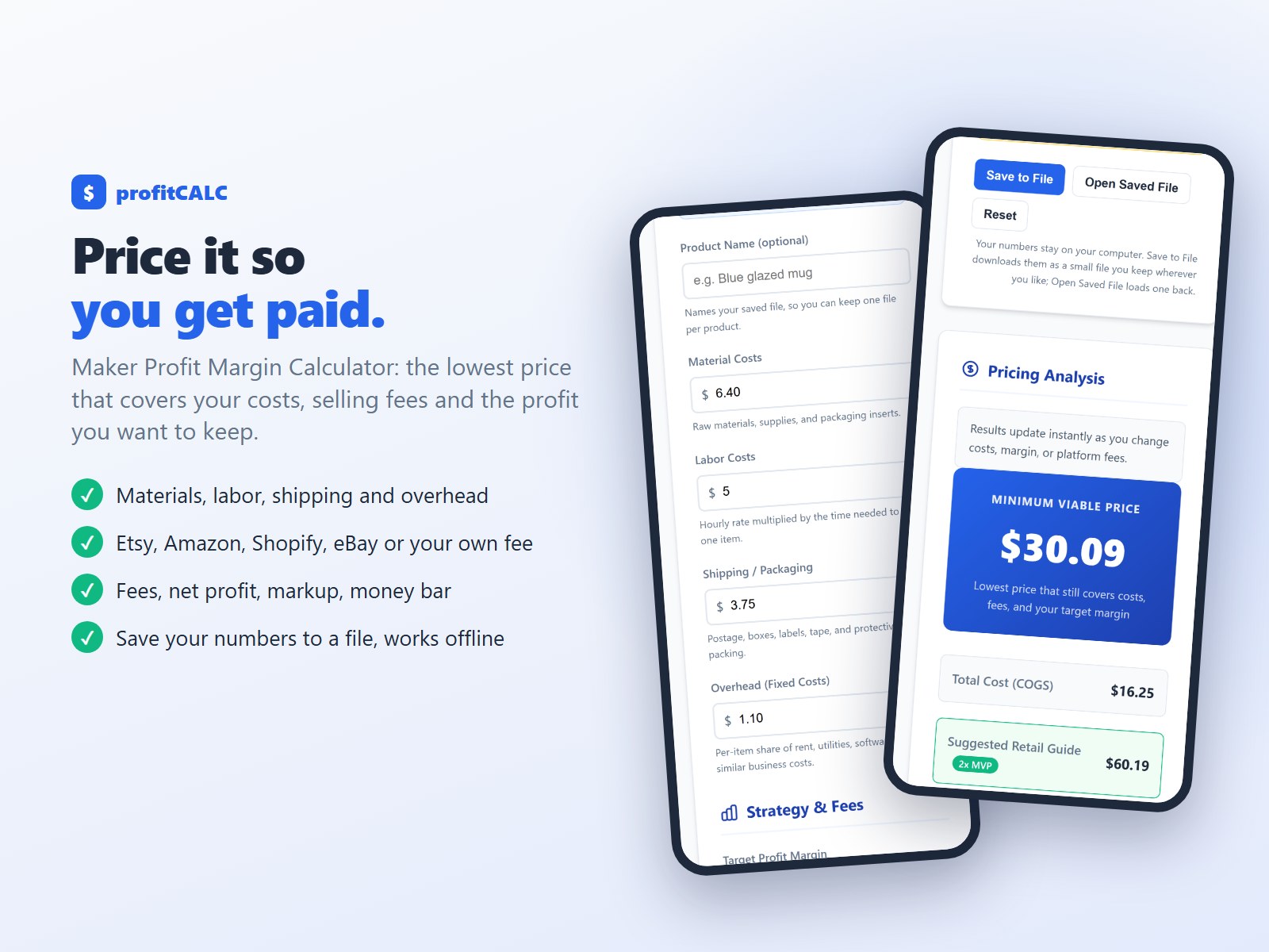 Maker Profit Margin Calculator 0