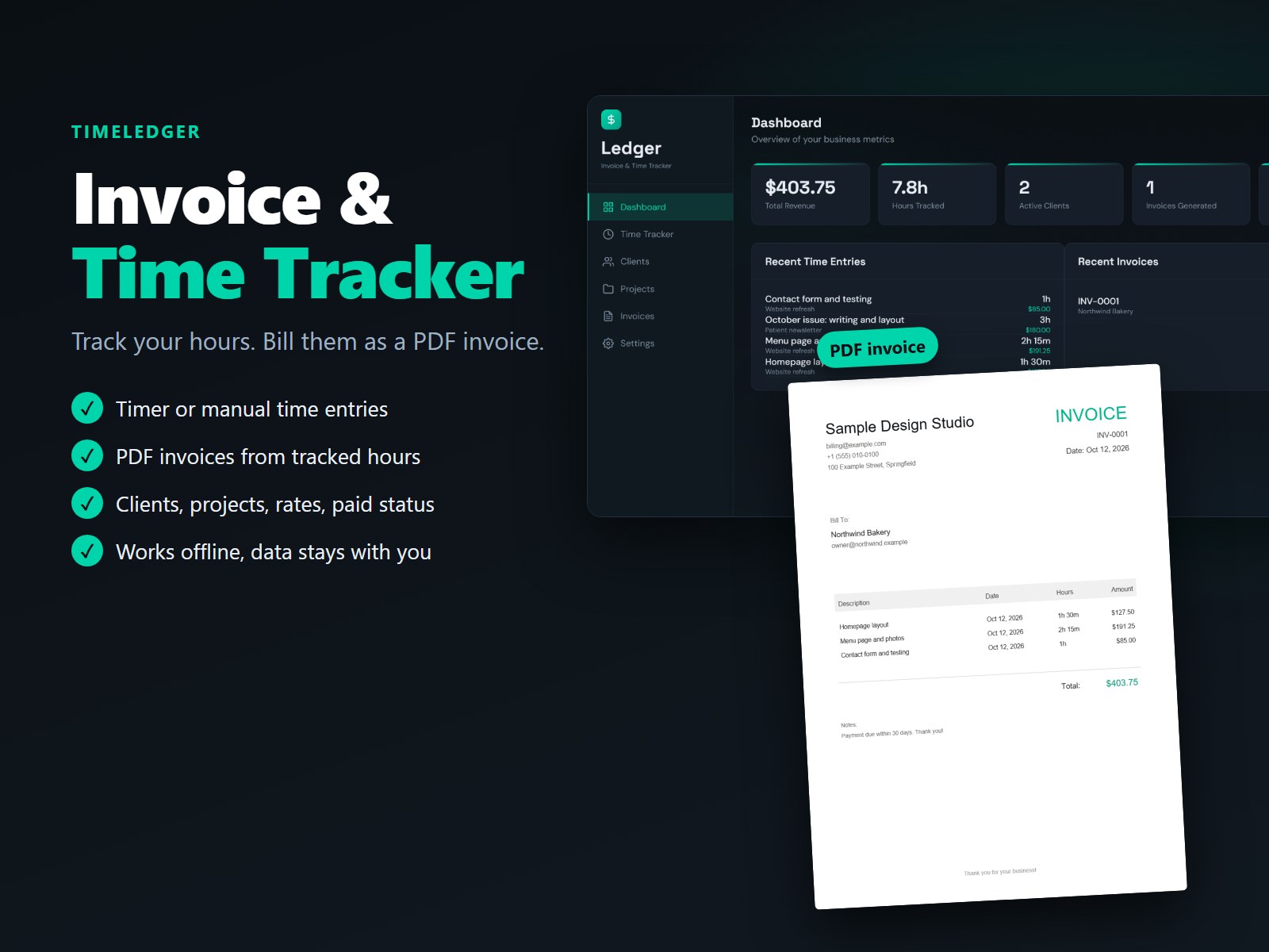 Invoice and Time Tracker 0